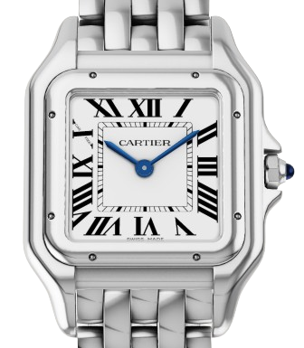 CARTIER PANTHERE DE CARTIER 까르띠에 팬더 드 까르띠에 27mm 미디움 쿼츠 무브먼츠 화이트 다이얼 실버