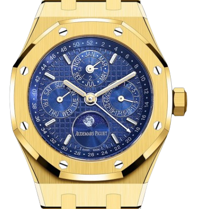 AUDEMARS PIGUET ROYAL OAK 오데마피게 로얄오크 41mm 26574ST.OO.1220ST 블루 다이얼 옐로우 골드