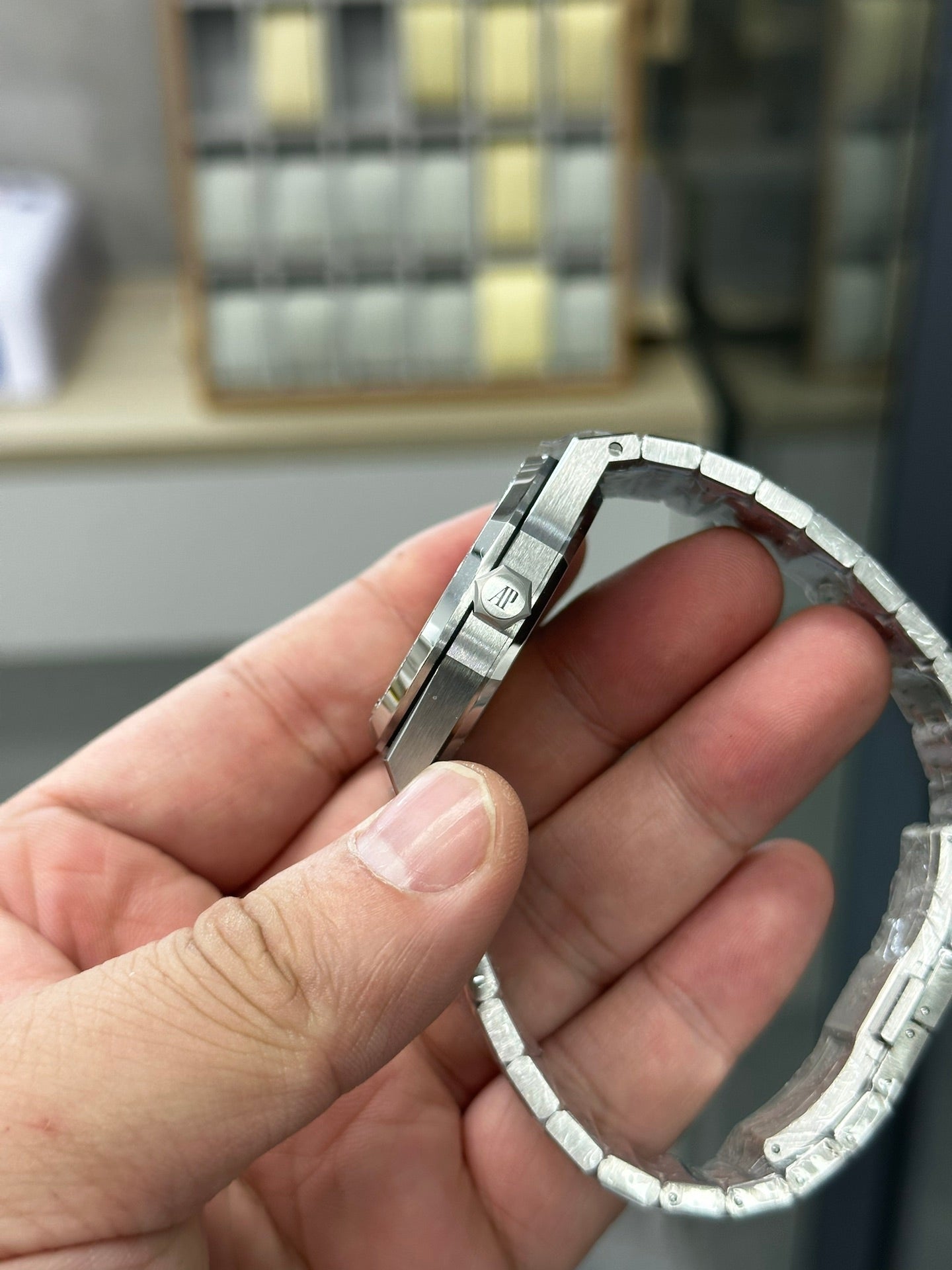 AUDEMARS PIGUET ROYAL OAK 오데마피게 로얄오크 37mm 15451 블루 다이얼 다이아 베젤