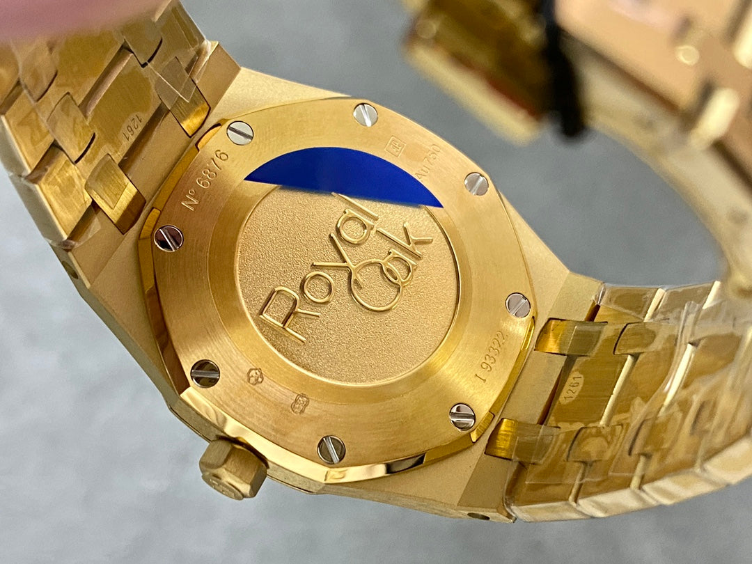 AUDEMARS PIGUET ROYAL OAK 오데마피게 로얄오크 33mm 67651OR 옐로우 골드 화이트 다이얼 다이아 베젤
