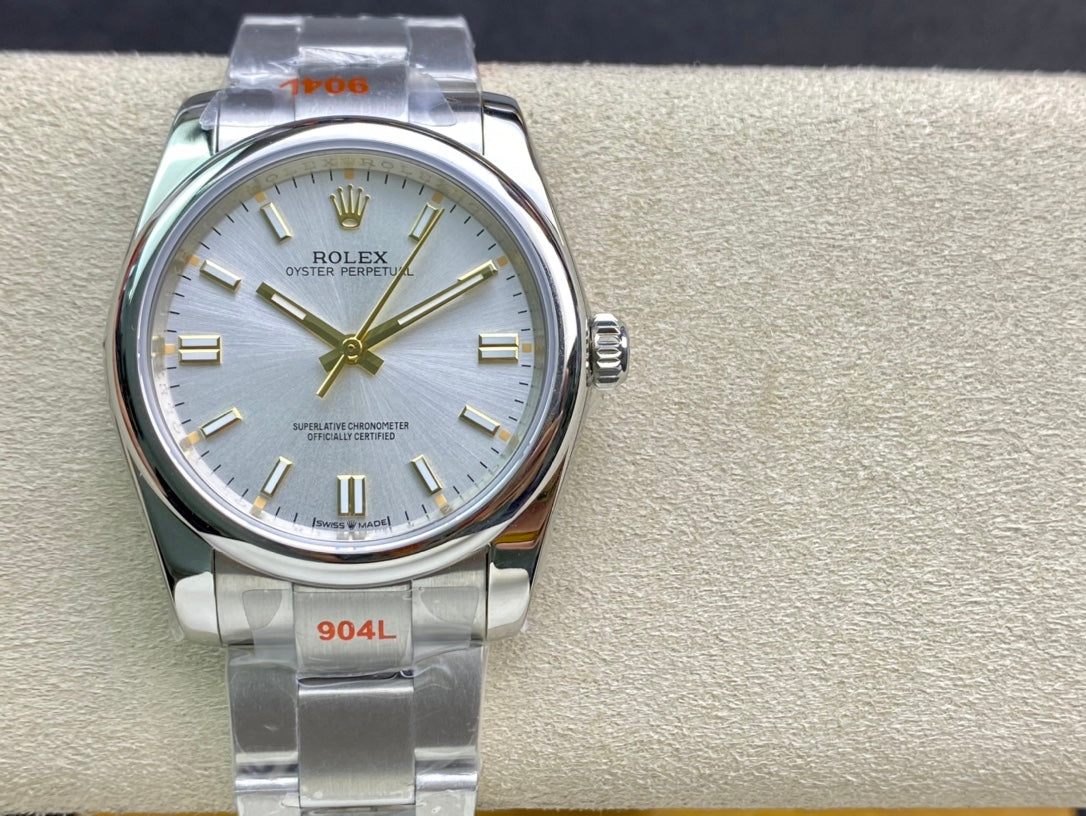 ROLEX OYSTER PERPETUAL 롤렉스 오이스터 퍼페추얼 M124300-0001 36mm 그레이 다이얼