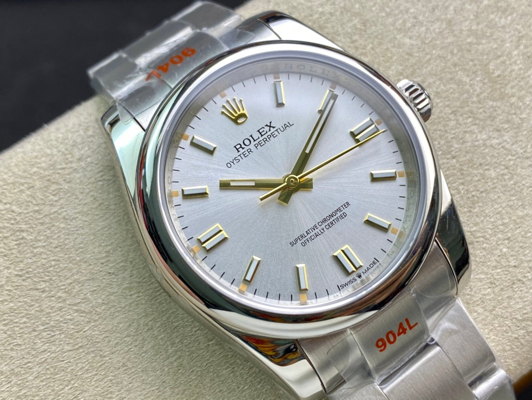 ROLEX OYSTER PERPETUAL 롤렉스 오이스터 퍼페추얼 M124300-0001 36mm 그레이 다이얼