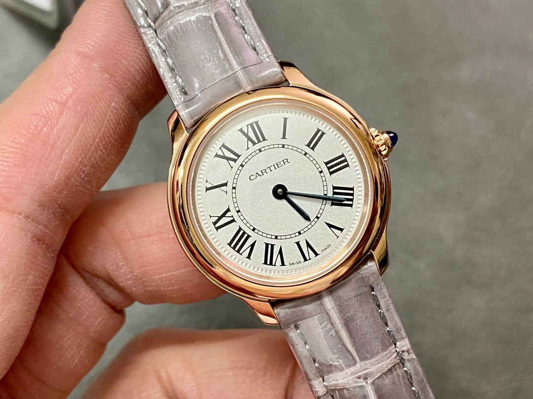 CARTIER RONDE LOUISE 까르띠에 롱드 루이 29mm 쿼츠 무브먼트 화이트 다이얼