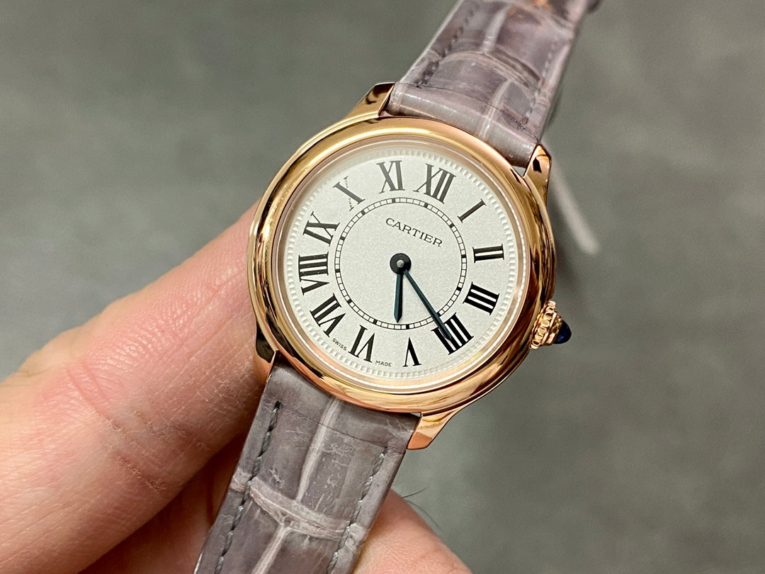 CARTIER RONDE LOUISE 까르띠에 롱드 루이 29mm 쿼츠 무브먼트 화이트 다이얼