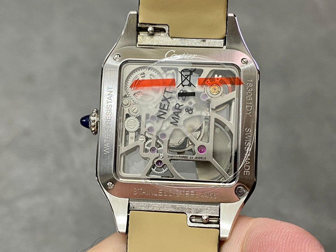 CARTIER SANTOS DE CARTIER 까르띠에 산토스 드 까르띠에 43.5mm 오토 무브먼츠 스켈레톤 다이얼