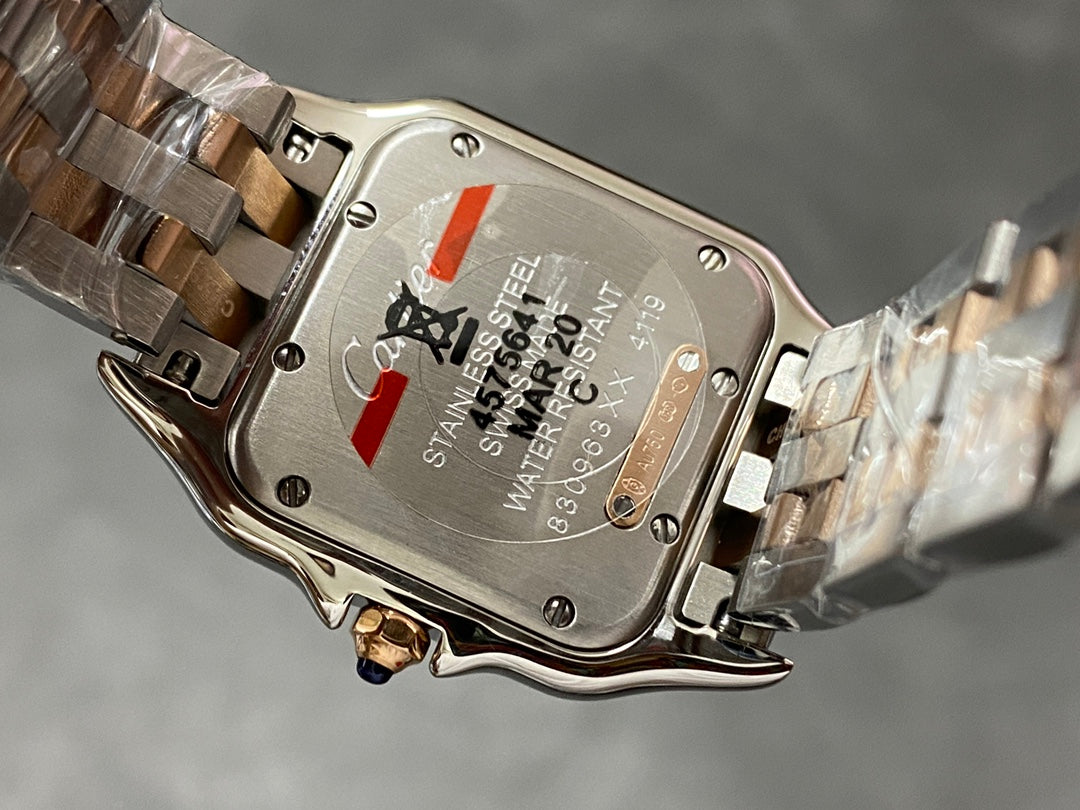 CARTIER PANTHERE DE CARTIER 까르띠에 팬더 드 까르띠에 27mm 미디움 쿼츠 무브먼츠 화이트 다이얼 다이아 베젤