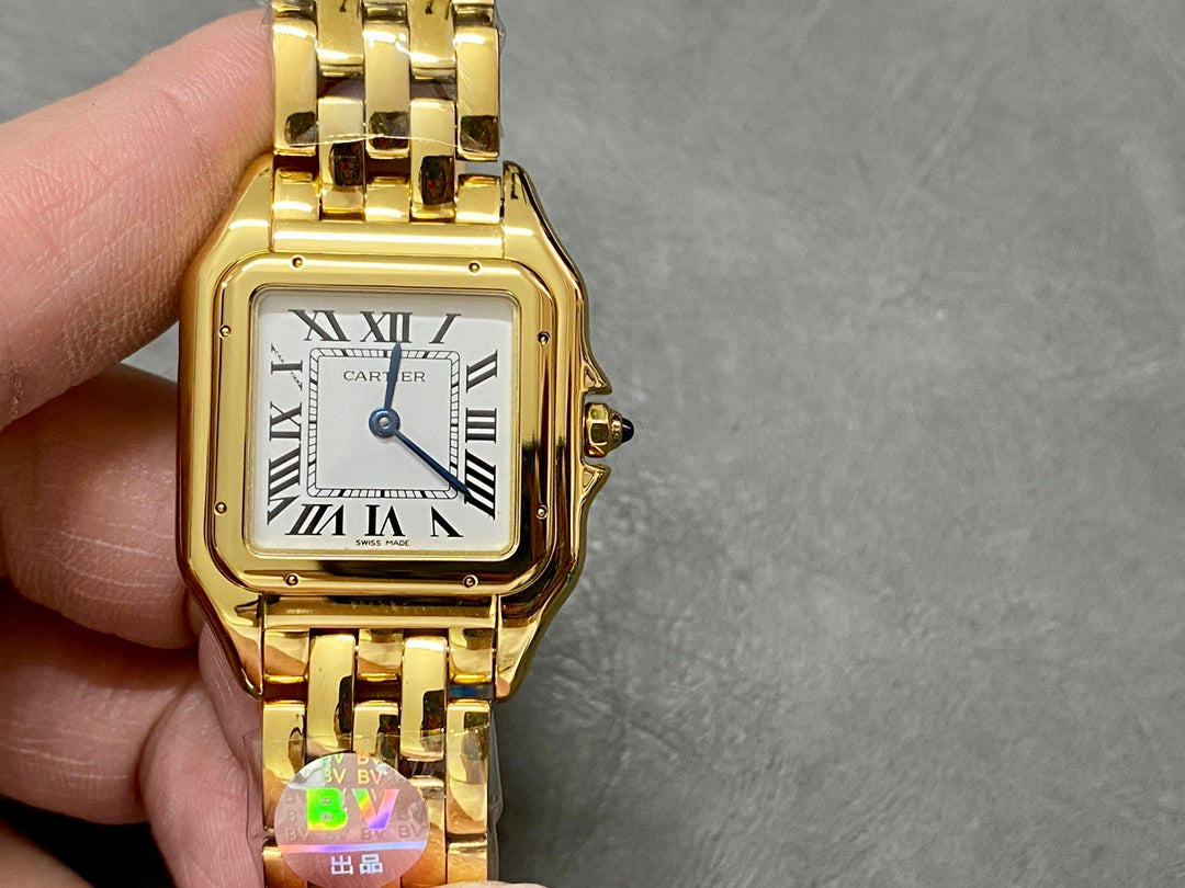 CARTIER PANTHERE DE CARTIER 까르띠에 팬더 드 까르띠에 27mm 미디움 쿼츠 무브먼츠 옐로우 골드 다이얼