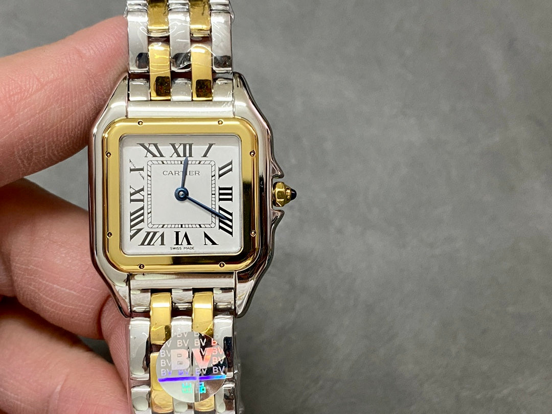 CARTIER PANTHERE DE CARTIER 까르띠에 팬더 드 까르띠에 27mm 미디움 쿼츠 무브먼츠 화이트 다이얼