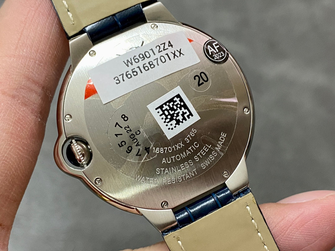 CARTIER BALLON DE CARTIER 까르띠에 발 드 까르띠에 42mm 오토 무브먼츠 블루 다이얼 스틸 베