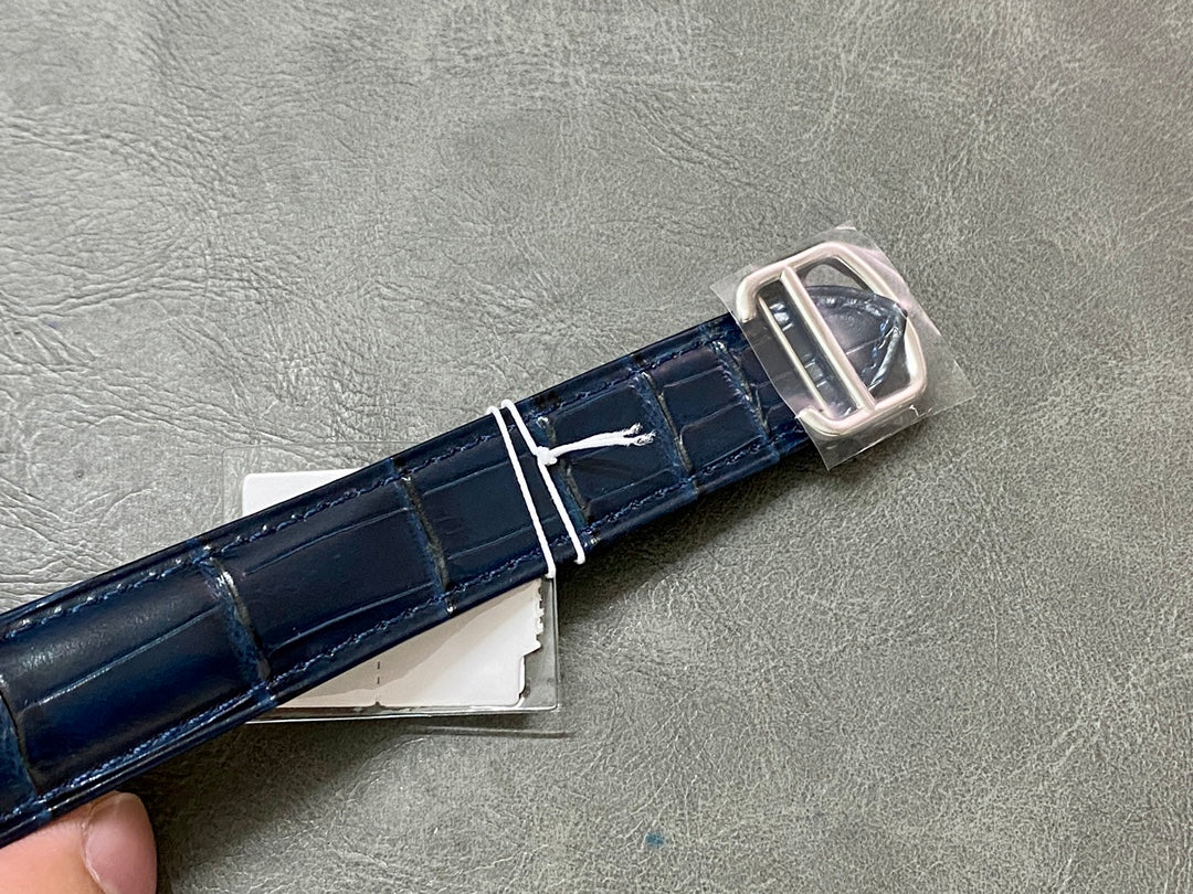 CARTIER BALLON DE CARTIER 까르띠에 발 드 까르띠에 42mm 오토 무브먼츠 블루 다이얼 스틸 베