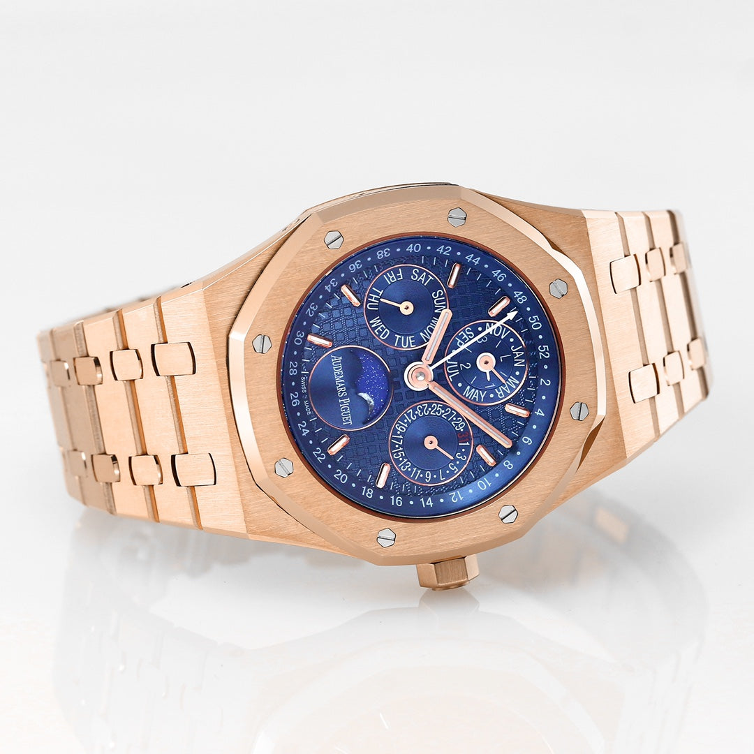 AUDEMARS PIGUET ROYAL OAK 오데마피게 로얄오크 41mm 26574ST.OO.1220ST 블루 다이얼 로즈 골드