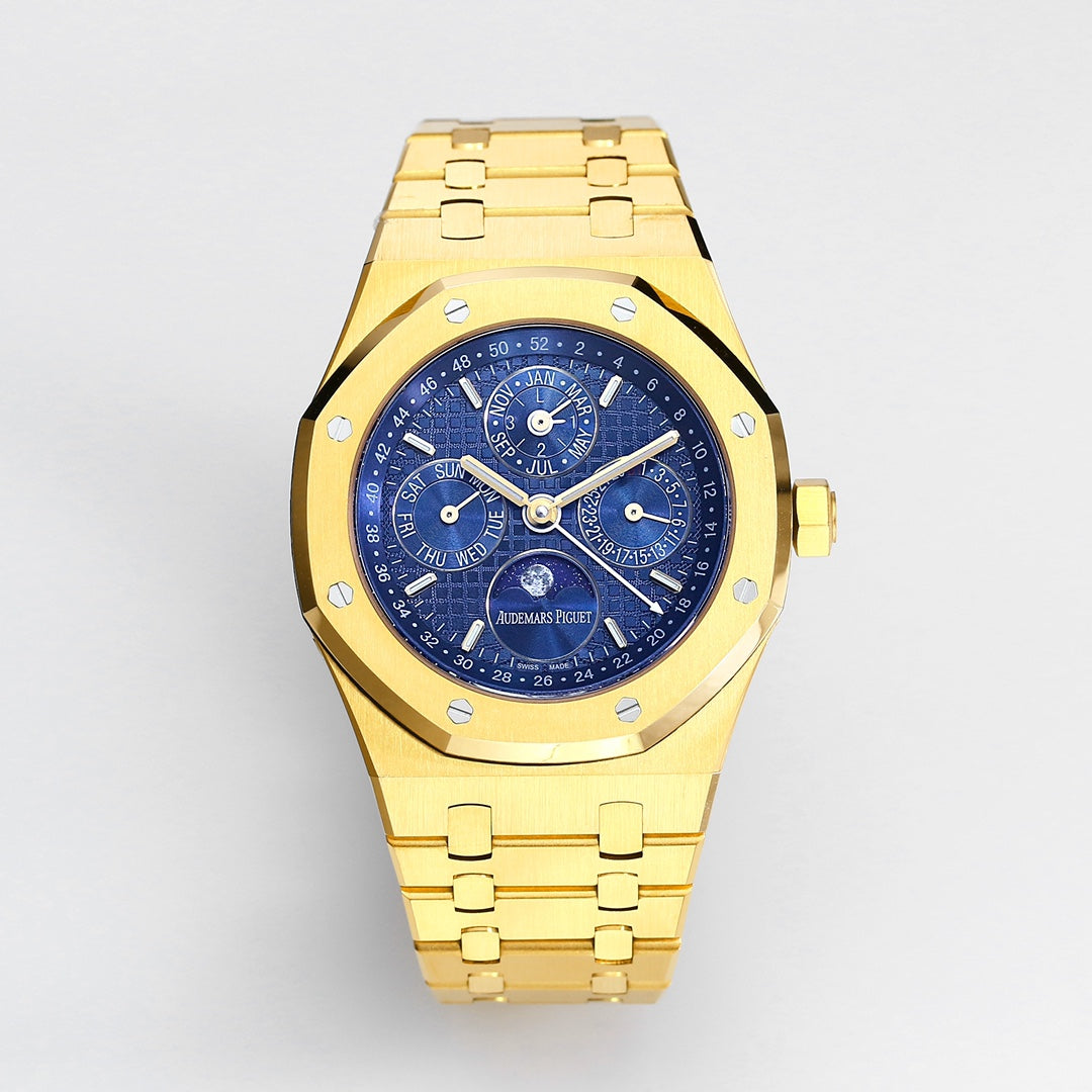AUDEMARS PIGUET ROYAL OAK 오데마피게 로얄오크 41mm 26574ST.OO.1220ST 블루 다이얼 옐로우 골드