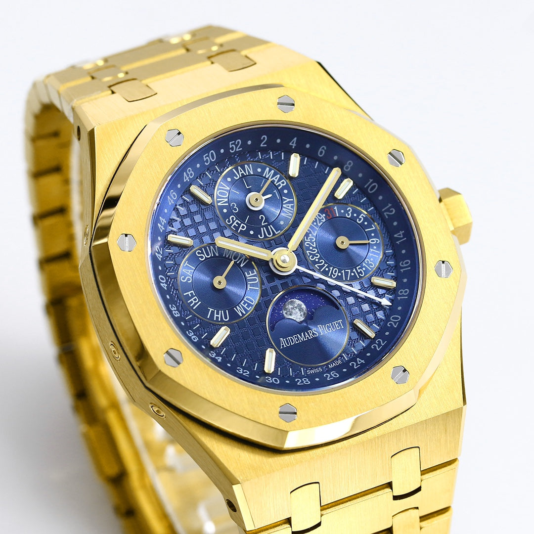 AUDEMARS PIGUET ROYAL OAK 오데마피게 로얄오크 41mm 26574ST.OO.1220ST 블루 다이얼 옐로우 골드