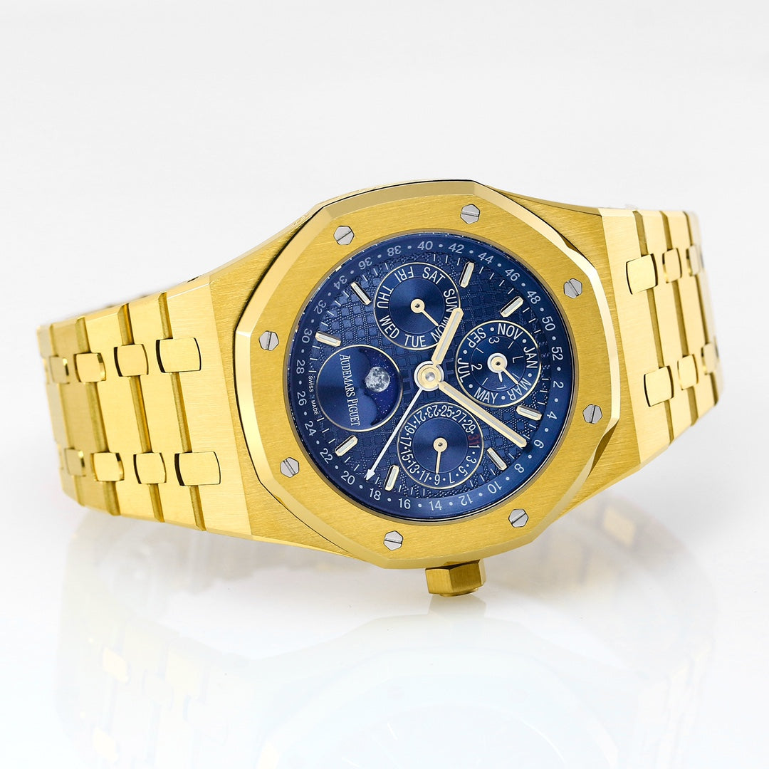 AUDEMARS PIGUET ROYAL OAK 오데마피게 로얄오크 41mm 26574ST.OO.1220ST 블루 다이얼 옐로우 골드