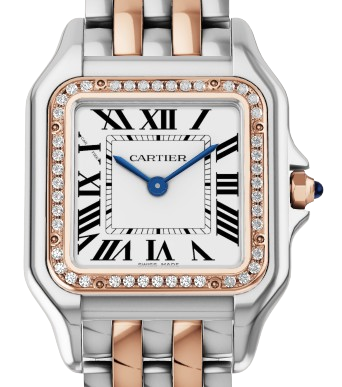 CARTIER PANTHERE DE CARTIER 까르띠에 팬더 드 까르띠에 27mm 미디움 쿼츠 무브먼츠 화이트 다이얼 다이아 베젤