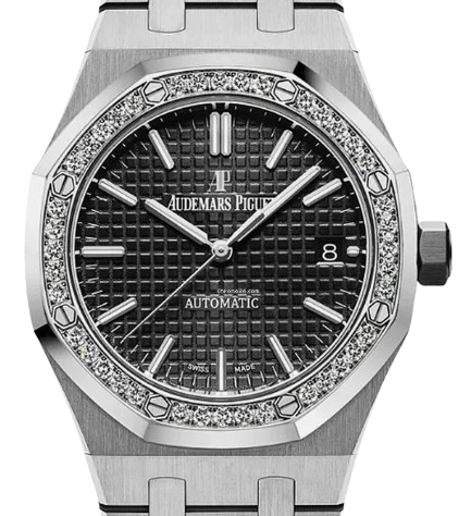 AUDEMARS PIGUET ROYAL OAK 오데마피게 로얄오크 37mm 15451 블랙 다이얼 다이아 베젤
