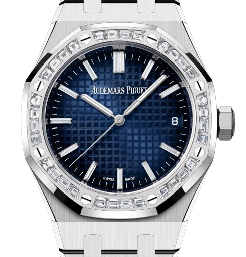 AUDEMARS PIGUET ROYAL OAK 오데마피게 로얄오크 37mm 15550ST 블 다이얼 다이아 베젤