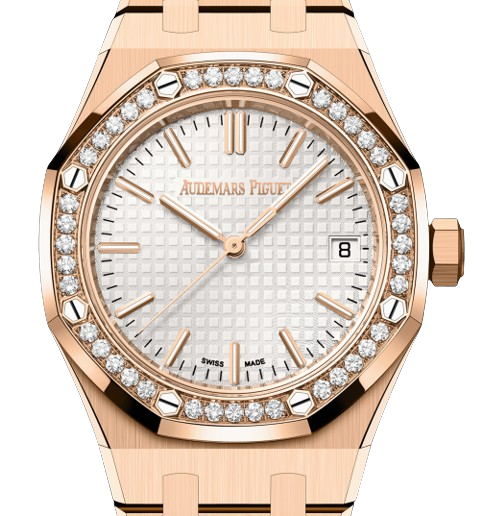 AUDEMARS PIGUET ROYAL OAK 오데마피게 로얄오크 37mm 15454 로즈 골드 화이트 다이얼 다이아 베젤