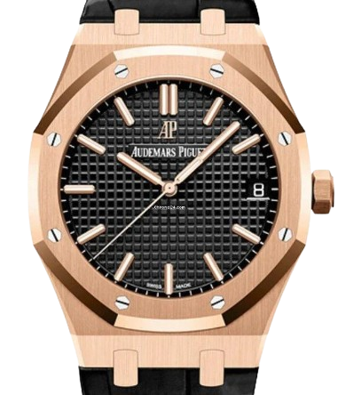 AUDEMARS PIGUET ROYAL OAK 오데마피게 로얄오크 41mm 15550ST 블랙 다이얼 골드 베젤