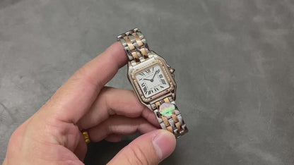 CARTIER PANTHERE DE CARTIER 까르띠에 팬더 드 까르띠에 27mm 미디움 쿼츠 무브먼츠 화이트 다이얼 다이아 베젤