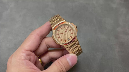 PATEK PHILIPPE NAUTILUS 파텍필립 노틸러스 7118/1300R 로즈 골드 다이얼 큐빅 베젤