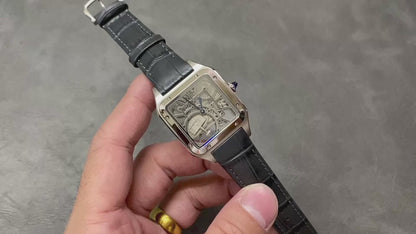 CARTIER SANTOS DE CARTIER 까르띠에 산토스 드 까르띠에 43.5mm 오토 무브먼츠 스켈레톤 다이얼