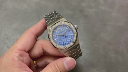 AUDEMARS PIGUET ROYAL OAK 오데마피게 로얄오크 41mm 15550ST 블루 다이얼 다이아 베젤