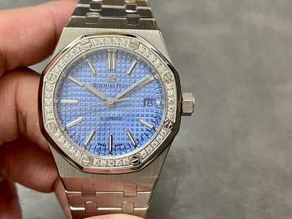 AUDEMARS PIGUET ROYAL OAK 오데마피게 로얄오크 41mm 15550ST 블루 다이얼 다이아 베젤