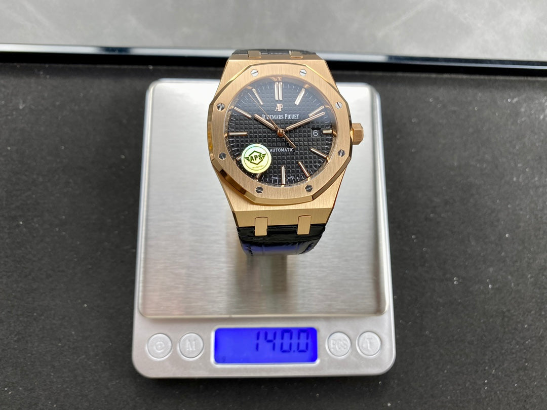 AUDEMARS PIGUET ROYAL OAK 오데마피게 로얄오크 41mm 15550ST 블랙 다이얼 골드 베젤