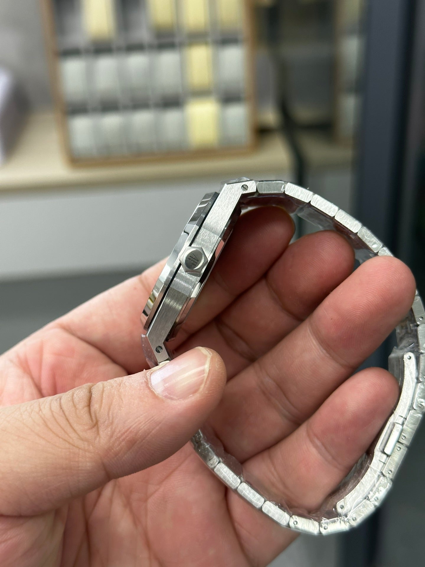 AUDEMARS PIGUET ROYAL OAK 오데마피게 로얄오크 37mm 15451 화이트 다이얼 다이아 베젤