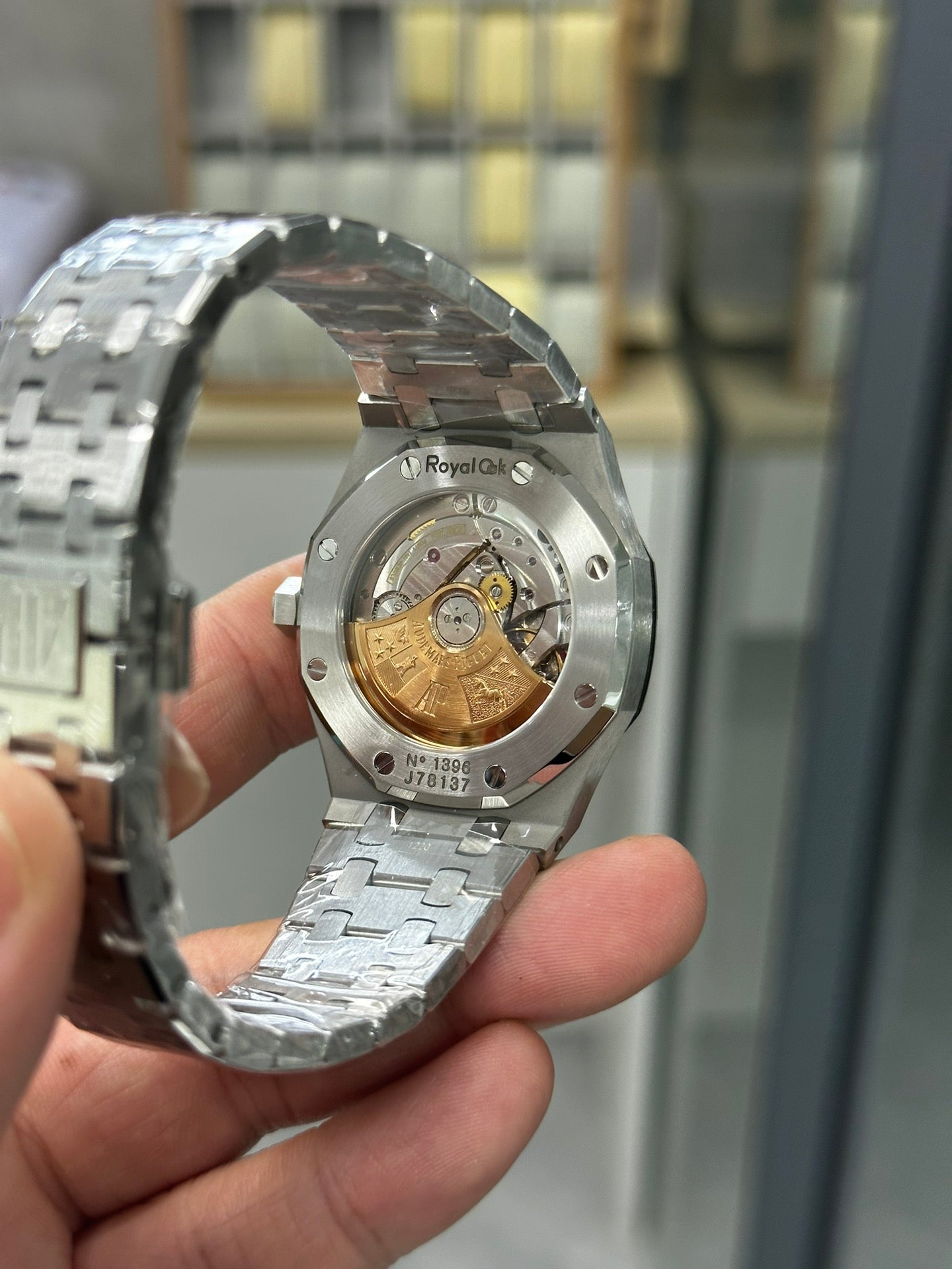AUDEMARS PIGUET ROYAL OAK 오데마피게 로얄오크 37mm 15451 화이트 다이얼 다이아 베젤