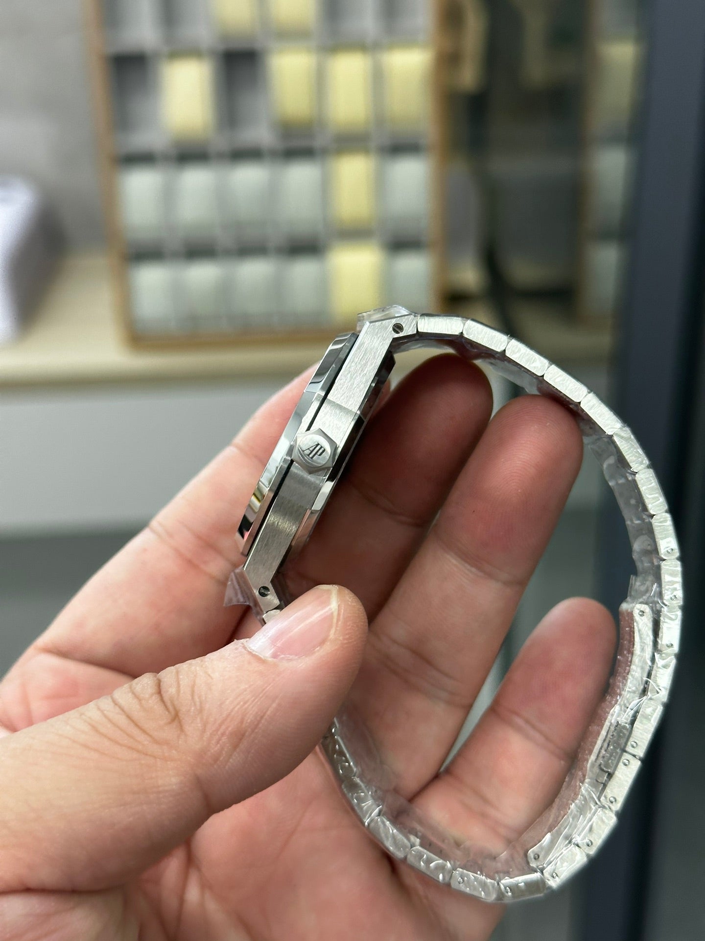 AUDEMARS PIGUET ROYAL OAK 오데마피게 로얄오크 37mm 15451 그레이 다이얼 다이아 베젤