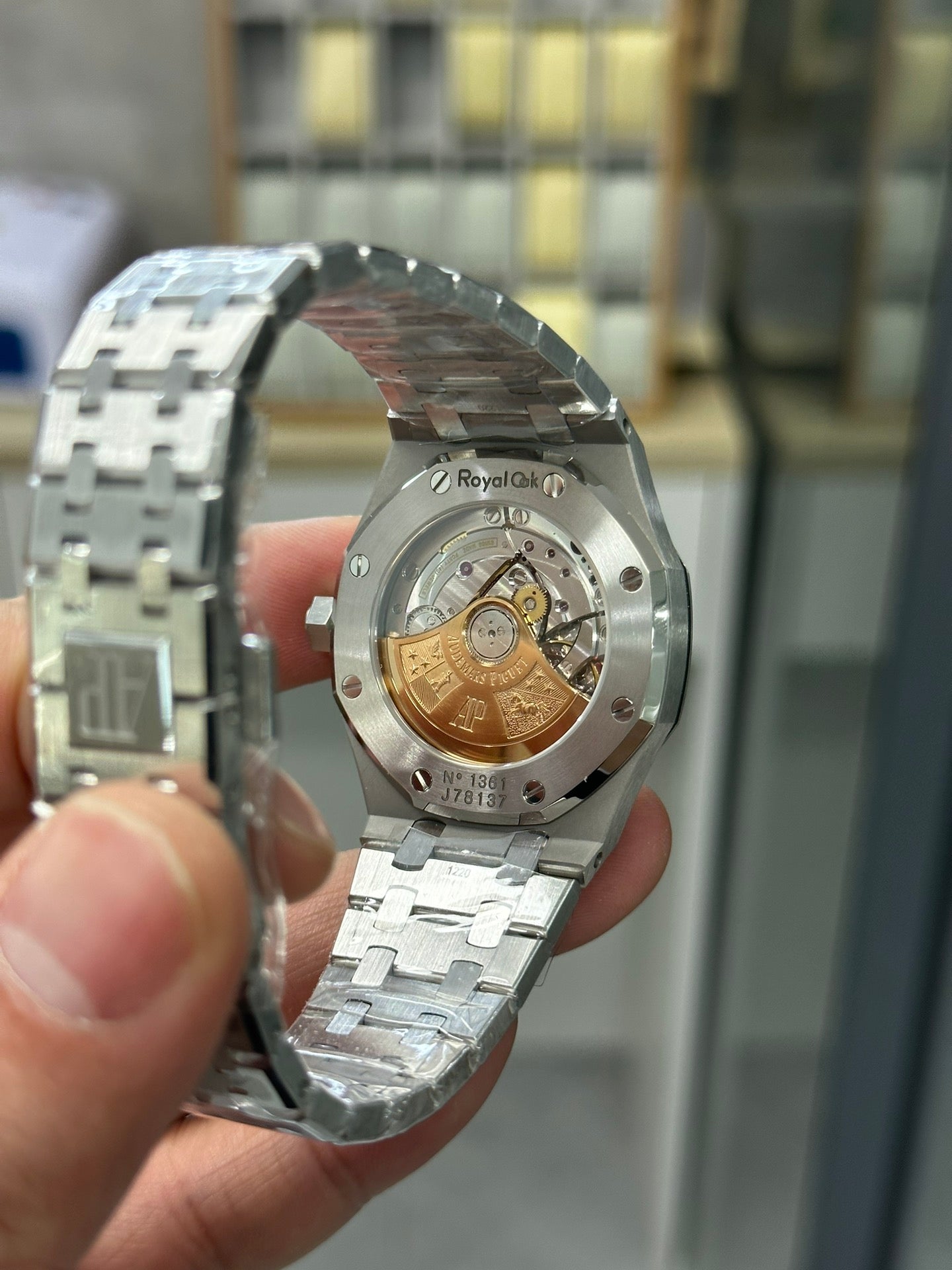 AUDEMARS PIGUET ROYAL OAK 오데마피게 로얄오크 37mm 15451 블루 다이얼 다이아 베젤