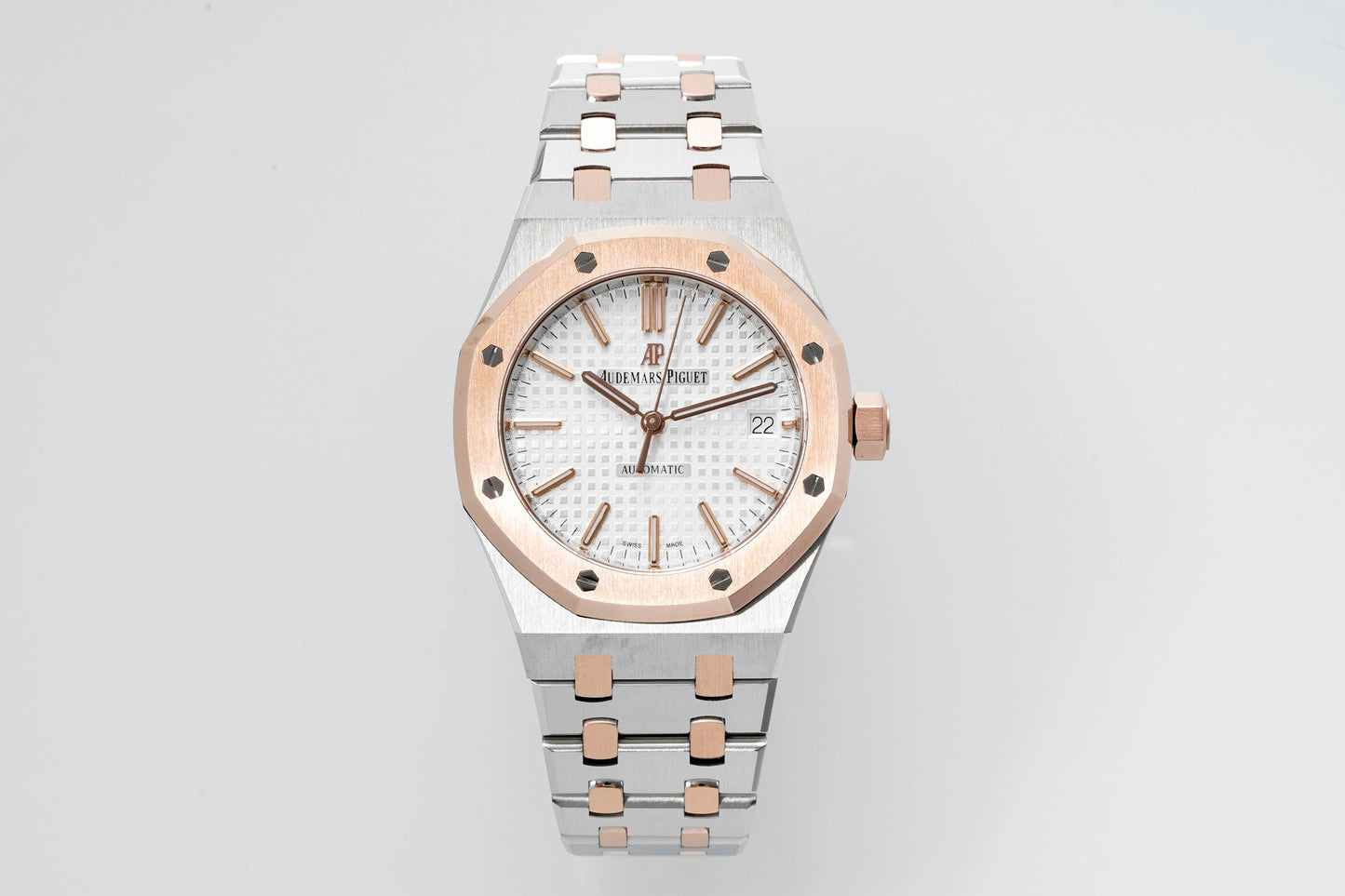 AUDEMARS PIGUET ROYAL OAK 오데마피게 로얄오크 37mm 15450st 화이트 다이얼 로즈골드 베젤