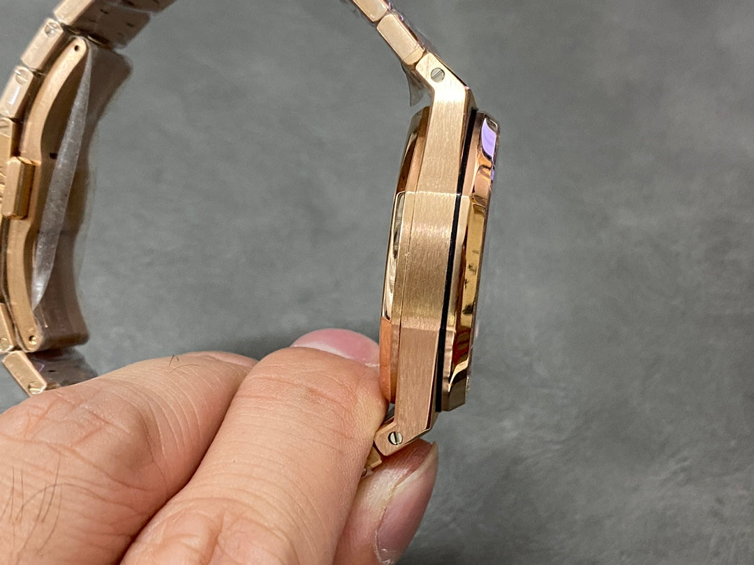 AUDEMARS PIGUET ROYAL OAK 오데마피게 로얄오크 37mm 15454 로즈 골드 화이트 다이얼 다이아 베젤