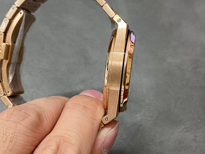 AUDEMARS PIGUET ROYAL OAK 오데마피게 로얄오크 37mm 15454 로즈 골드 화이트 다이얼 다이아 베젤