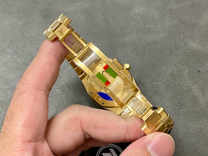 AUDEMARS PIGUET ROYAL OAK 오데마피게 로얄오크 33mm 67651OR 옐로우 골드 화이트 다이얼 다이아 베젤