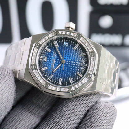 AUDEMARS PIGUET ROYAL OAK 오데마피게 로얄오크 37mm 15550ST 블 다이얼 다이아 베젤