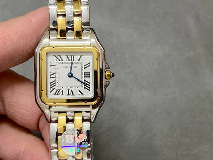 CARTIER PANTHERE DE CARTIER 까르띠에 팬더 드 까르띠에 27mm 미디움 쿼츠 무브먼츠 화이트 다이얼