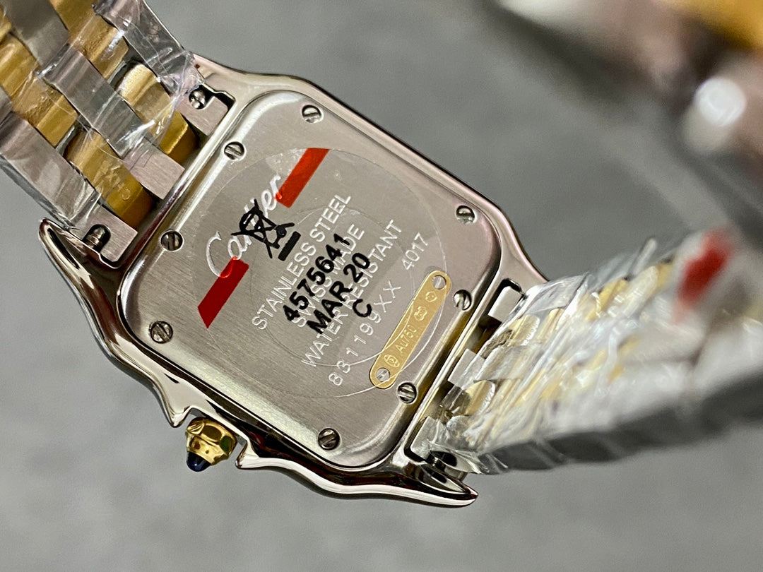 CARTIER PANTHERE DE CARTIER 까르띠에 팬더 드 까르띠에 27mm 미디움 쿼츠 무브먼츠 화이트 다이얼
