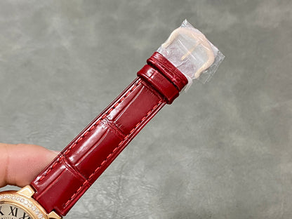 CARTIER BALLON DE CARTIER 까르띠에 발 드 까르띠에 33mm 오토 무브먼츠 화이트 다이얼 다이아 베젤