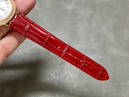 CARTIER BALLON DE CARTIER 까르띠에 발 드 까르띠에 33mm 오토 무브먼츠 화이트 다이얼 다이아 베젤