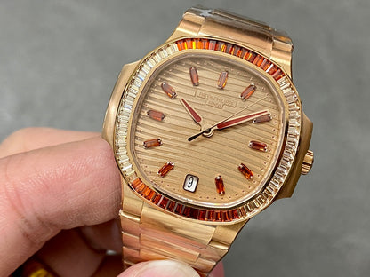 PATEK PHILIPPE NAUTILUS 파텍필립 노틸러스 7118/1300R 로즈 골드 다이얼 큐빅 베젤