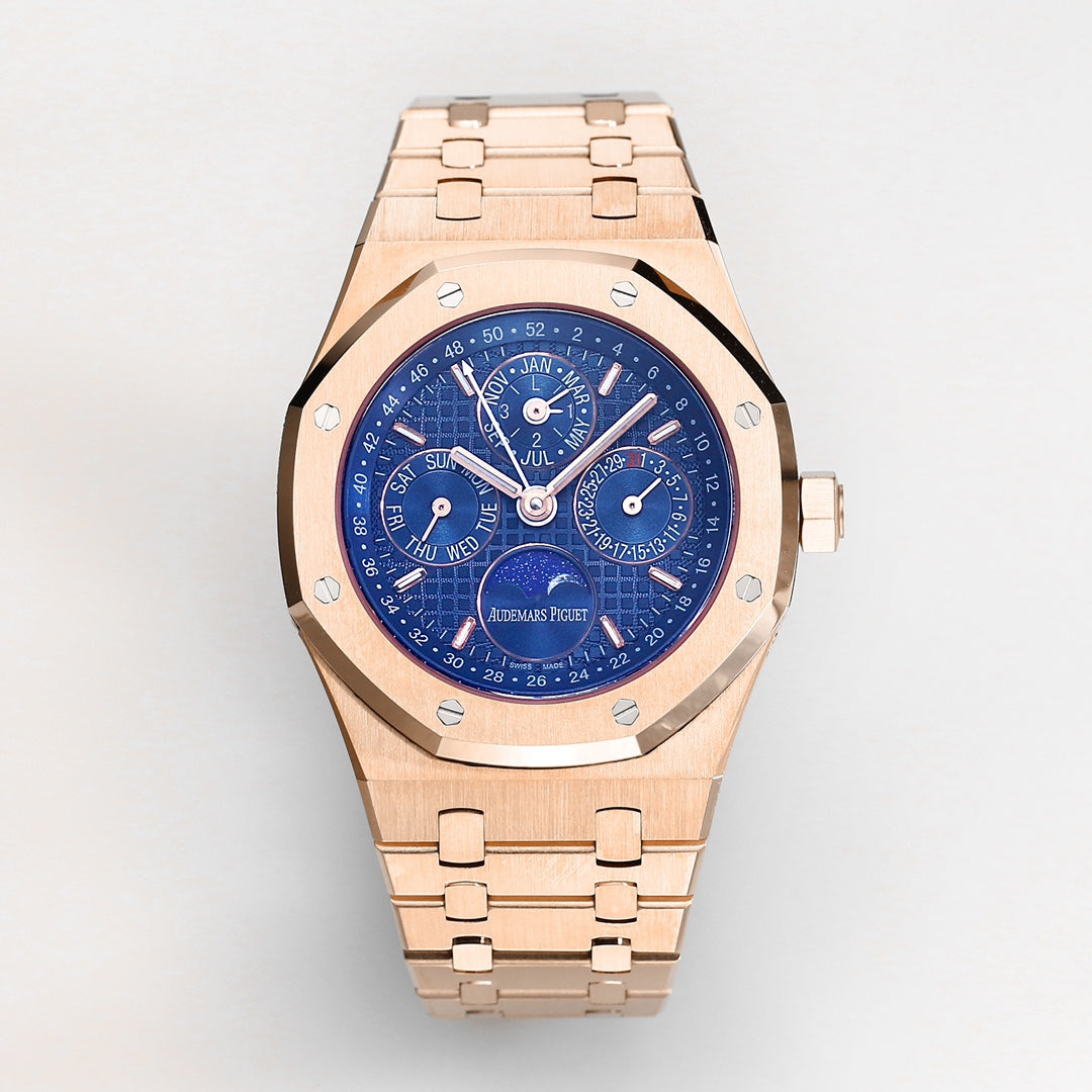 AUDEMARS PIGUET ROYAL OAK 오데마피게 로얄오크 41mm 26574ST.OO.1220ST 블루 다이얼 로즈 골드