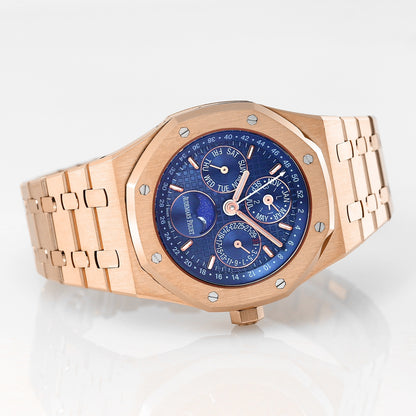 AUDEMARS PIGUET ROYAL OAK 오데마피게 로얄오크 41mm 26574ST.OO.1220ST 블루 다이얼 로즈 골드