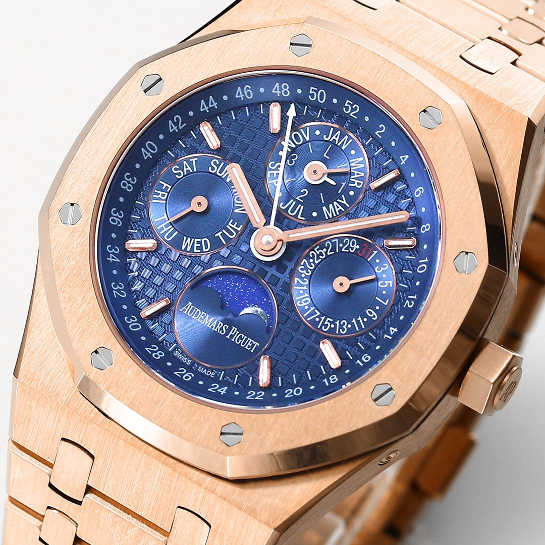 AUDEMARS PIGUET ROYAL OAK 오데마피게 로얄오크 41mm 26574ST.OO.1220ST 블루 다이얼 로즈 골드