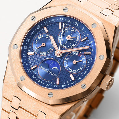 AUDEMARS PIGUET ROYAL OAK 오데마피게 로얄오크 41mm 26574ST.OO.1220ST 블루 다이얼 로즈 골드